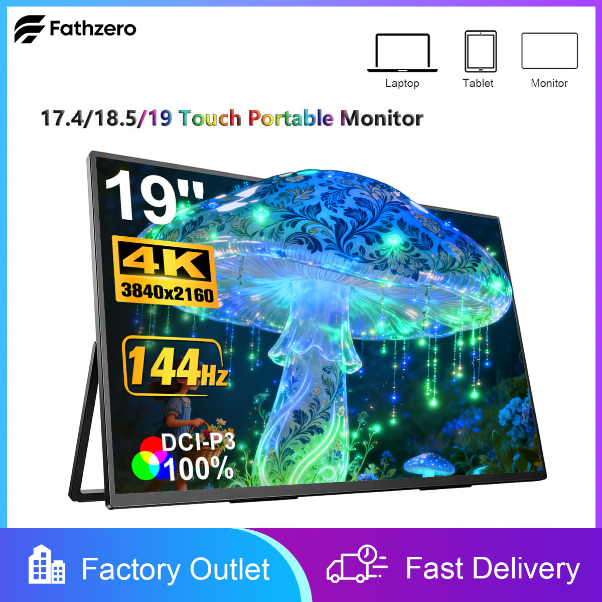 Gaming Console Connect With Phone - 17.4/18.5/19 Inch Gaming Portable Monitor 4K