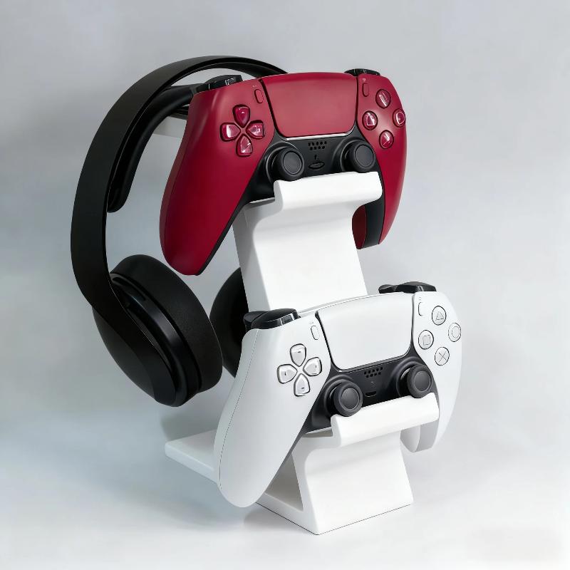 Gaming Console Organizer - 3-in-1 Controller Stand and Headphone Holder