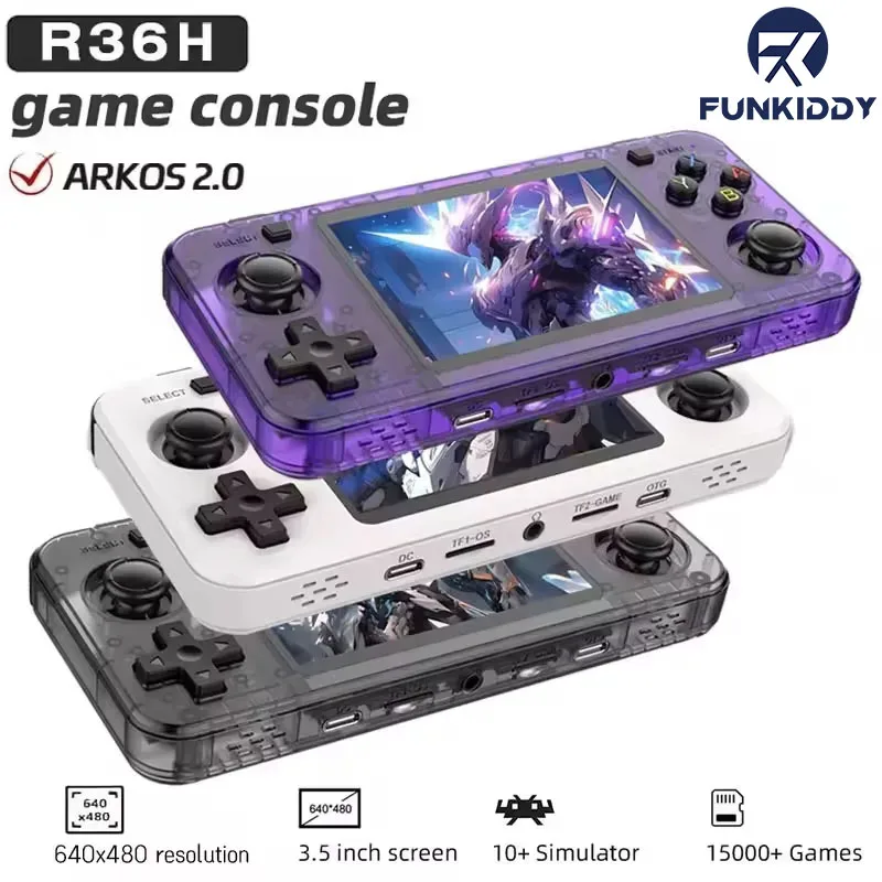 Gaming Console Gta - FUNKIDDY New R36H Retro Handheld Game