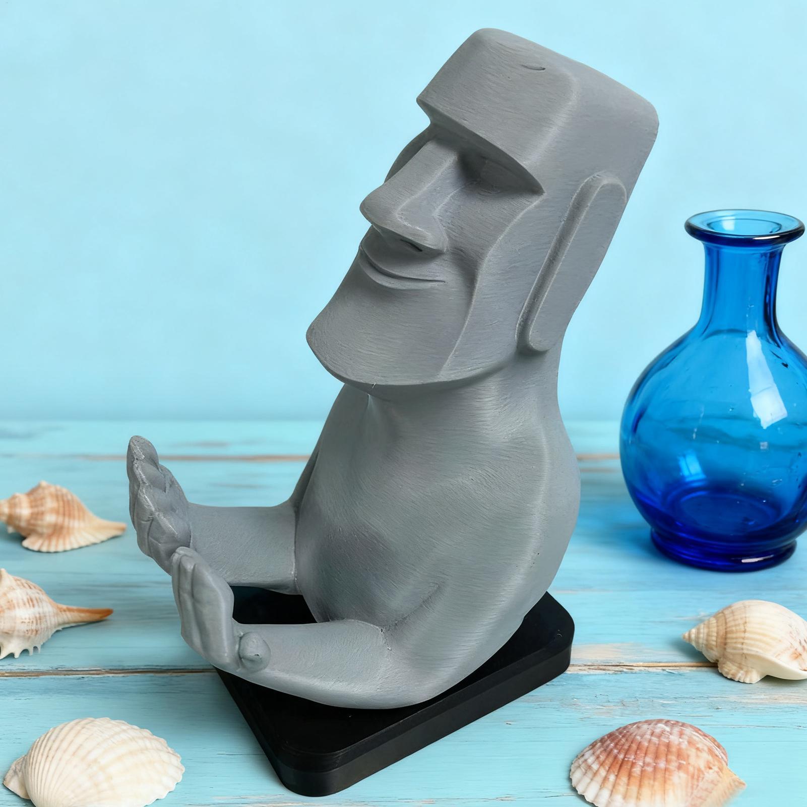 Gaming Console Organizer - Stone Man Sculpture Controller Holder Video