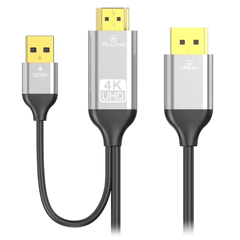 Gaming Console And Monitor - B03B--Compatibleto DP Converter Cable With 5V