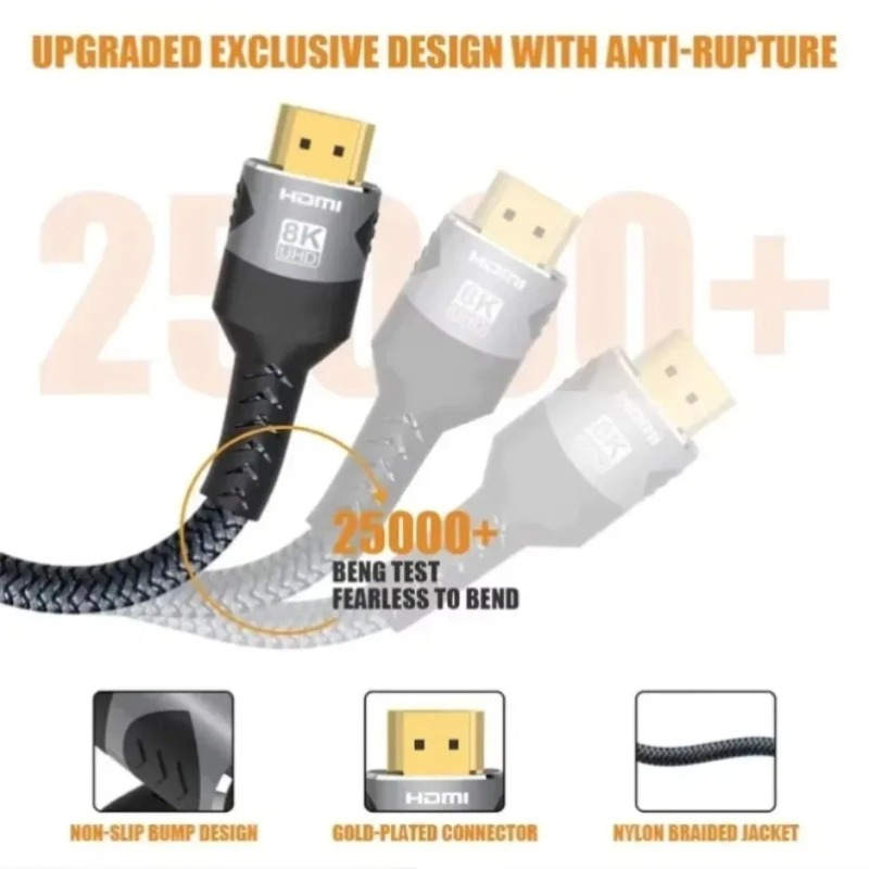 8K UHD HDMI Cable 2.1 High Spe - đánh giá và giá Gaming Console Definition