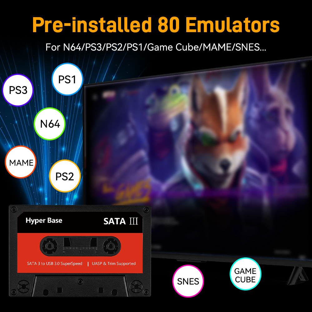 Batocera 500G/2T Emulator Game - đánh giá và giá Gaming Console Driving