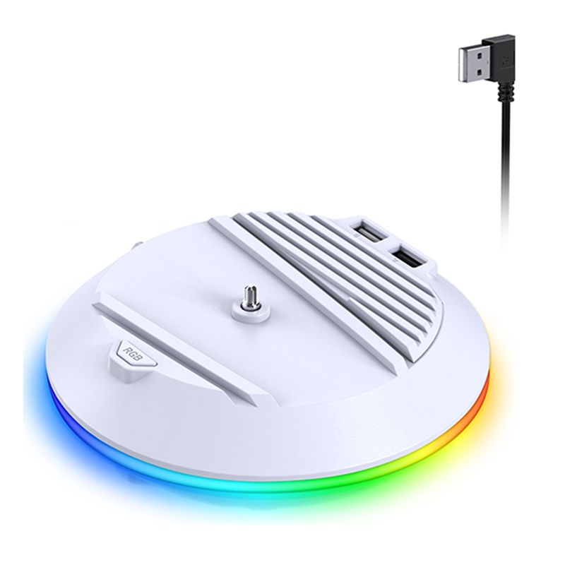 AED7-Vertical Stand With RGB L - đánh giá và giá Gaming Console Holder