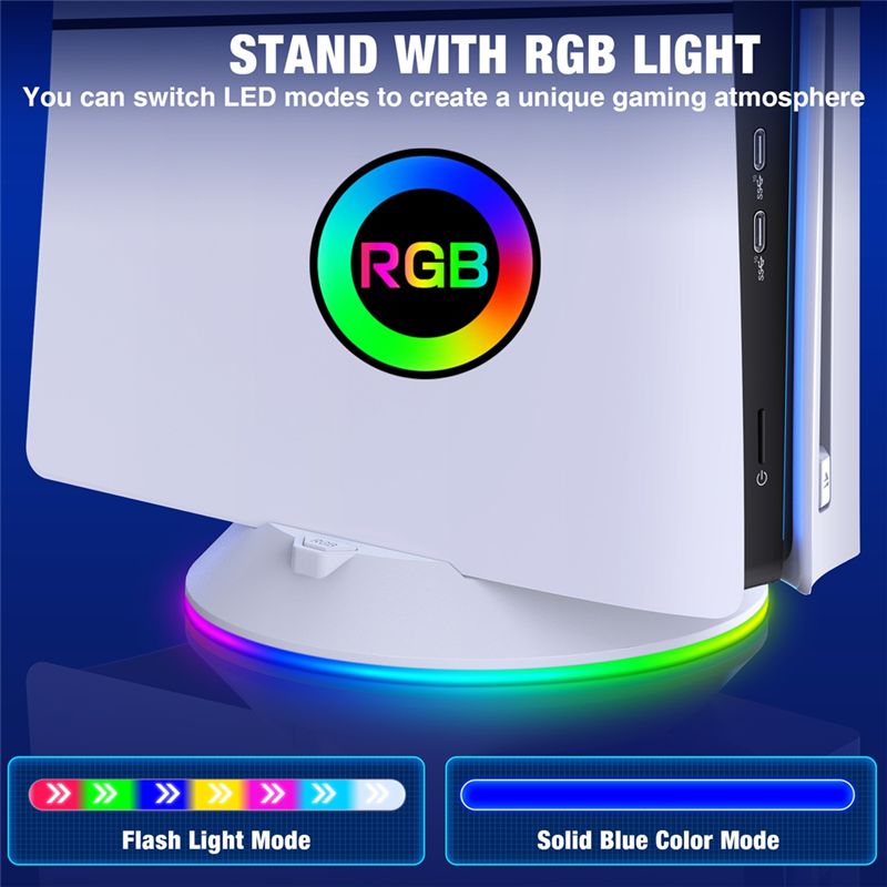 AED7-Vertical Stand With RGB L - đánh giá và giá Gaming Console Holder