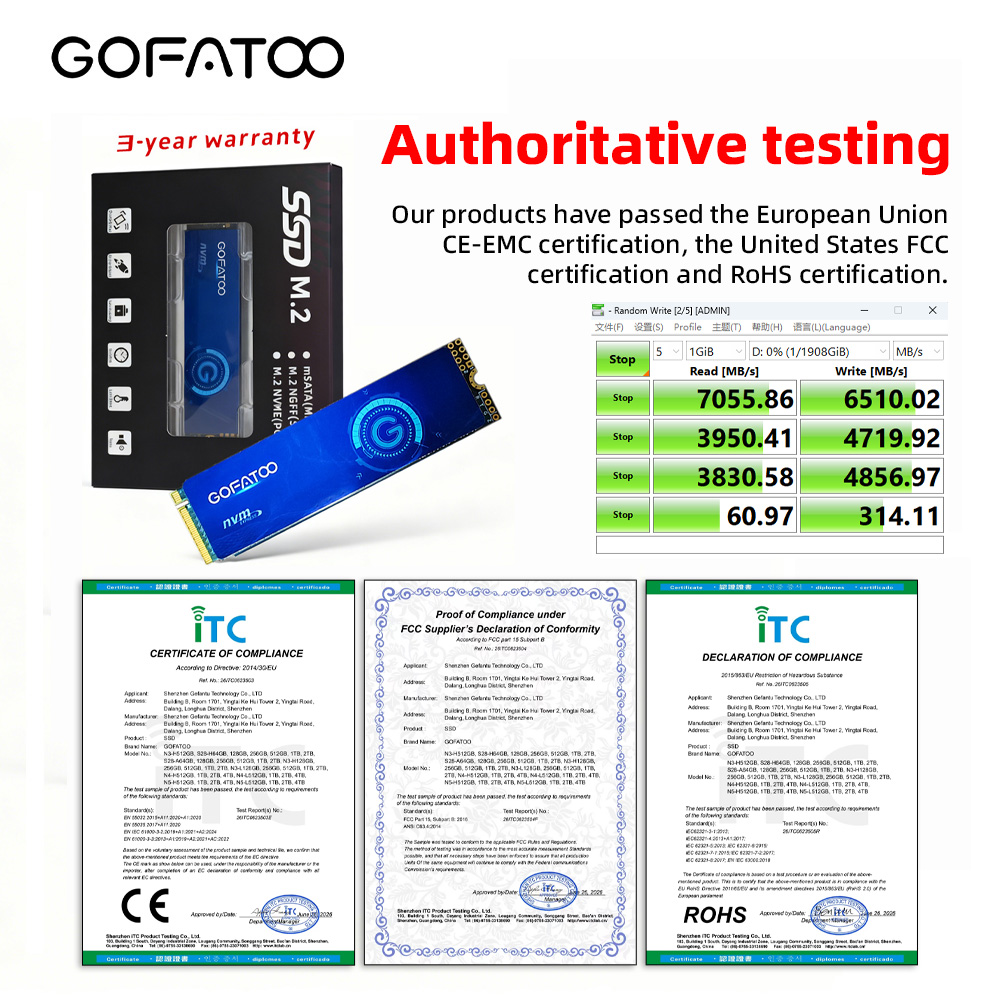 GOFATOO 7000MB/s PCIe 4.0 x4 M - đánh giá và giá Gaming Console Driving