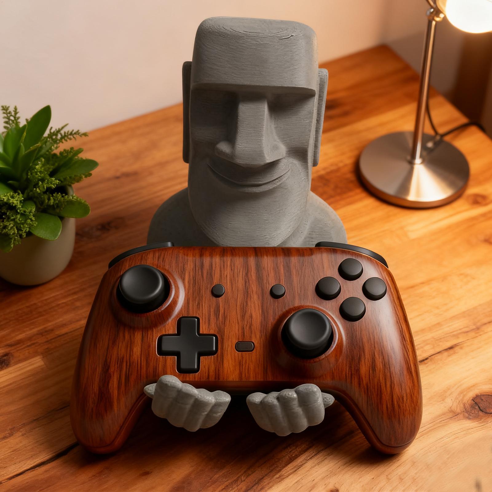 Stone Man Sculpture Controller - đánh giá và giá Gaming Console Organizer