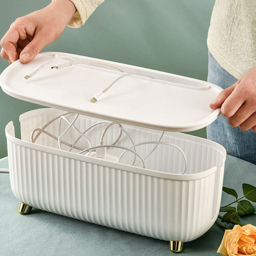 Bamboo Lid Cable Organizer Box - đánh giá và giá Gaming Console Organizer